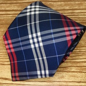 ⭐️Tommy Hilfiger Men’s Plaid Red & Blue Silk Tie